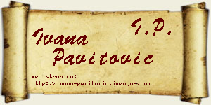 Ivana Pavitović vizit kartica